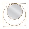 Καθρέπτης Τοίχου ArteLibre ALDOR Χρυσό Μέταλλο/Γυαλί 80x2x80cm