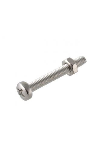 Μηχ/βιδα Κυλινδρ SL & Περικόχλιο M 4x20 Inox A2 DIN84 8Τμχ