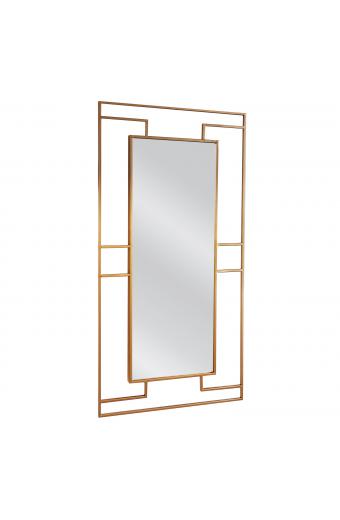 Καθρέπτης Τοίχου ArteLibre ARADOR Χρυσό Μέταλλο/Γυαλί 120x2x60cm