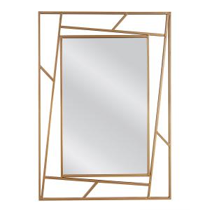 Καθρέπτης Τοίχου ArteLibre AROD Χρυσό Μέταλλο/Γυαλί 80x1.5x60cm