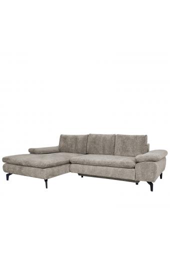 Καναπές Κρεβάτι Γωνιακός ArteLibre Αριστερή Γωνία BANDERA Ανοιχτό Γκρι 263x168x84cm