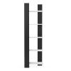 Βιβλιοθήκη ArteLibre EBORA Λευκό/Μαύρο Μοριοσανίδα/Μελαμίνη 45x25x160cm