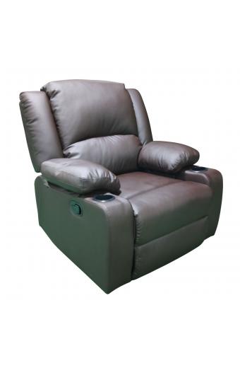 Πολυθρόνα Relax DAFODILL Καφέ PU 90x94x102cm