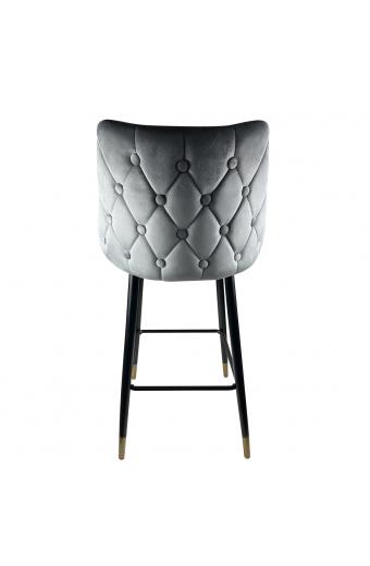 Σκαμπό Bar ArteLibre MANHATTAN Γκρι/Μαύρο Βελούδο/Μέταλλο 51x57x110cm