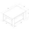 Τραπεζάκι Σαλονιού ArteLibre ALDEN Λευκό/Φυσικό Μοριοσανίδα/Μελαμίνη 90x60x42cm