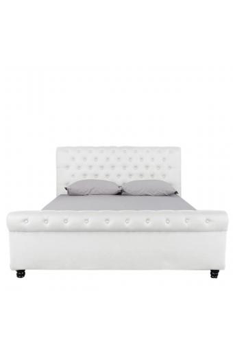 Κρεβάτι GERANIUM Λευκό PU 237x170x109cm
