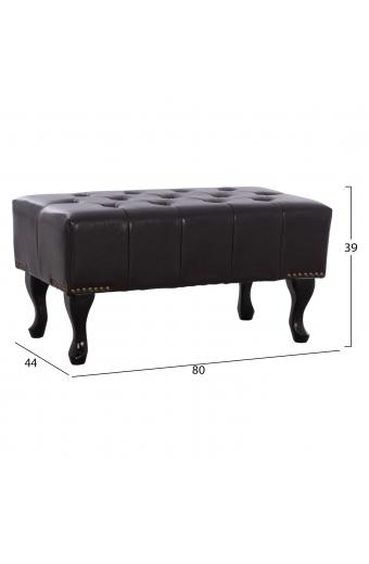 ΤΑΜΠΟΥΡΕ ΥΠΟΠΟΔΙΟ T.CHESTERFIELD EMMA HM226.01 PU 80x44x39Y εκ.ΣΚ.ΚΑΦΕ
