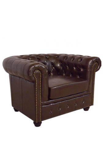 ΠΟΛΥΘΡΟΝΑ T.CHESTERFIELD POLINA HM3011.01 PU ΣΚΟΥΡΟ ΚΑΦΕ 110x90x73Yεκ.