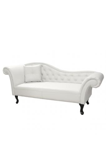 ΑΝΑΚΛΙΝΔΡΟ T.CHESTERFIELD NIOVI HM3007.02 PU ΛΕΥΚΟ-ΜΑΥΡΑ ΠΟΔΙΑ 190x61x84Yεκ.