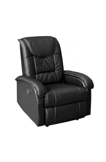 ΠΟΛΥΘΡΟΝΑ RELAX ΜΕ ΜΗΧΑΝΙΣΜΟ MASSAGE ROCCA HM0026.01 PU ΜΑΥΡΟ 80x96x97 εκ.