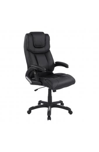 ΚΑΡΕΚΛΑ ΓΡΑΦΕΙΟΥ THORIN HM1050.01 ΜΕ MASSAGE ΜΑΥΡΗ HOMEMARKT 62x70x127Y εκ.