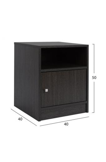 ΚΟΜΟΔΙΝΟ ΜΕΛΑΜΙΝΗΣ MALORY HM2205.01 ZEBRANO 40x40x50