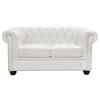 ΚΑΝΑΠΕΣ 2ΘΕΣΙΟΣ T.CHESTERFIELD HM3010.02 ΤΕΧΝΟΔΕΡΜΑ ΛΕΥΚΟ ΜΑΤ 155x90x73 εκ.