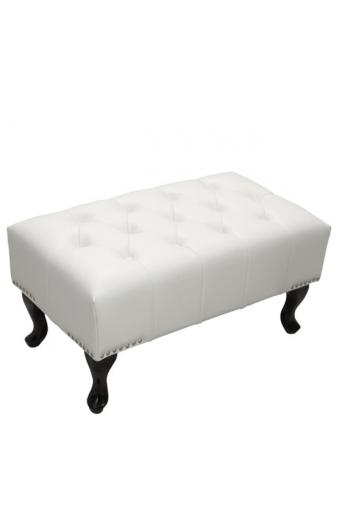 ΤΑΜΠΟΥΡΕ ΥΠΟΠΟΔΙΟ T.CHESTERFIELD EMMA HM226.02 PU ΛΕΥΚΟ-ΜΑΥΡΑ ΠΟΔΙΑ 80x44x39Yεκ.