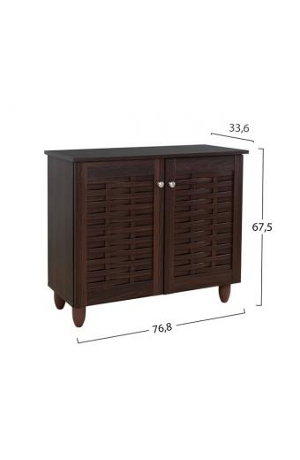 ΠΑΠΟΥΤΣΟΘΗΚΗ-ΝΤΟΥΛΑΠΙ ΞΥΛΙΝΗ CASSIOPE HM2208.01 WENGE 77Χ34Χ63Υεκ.