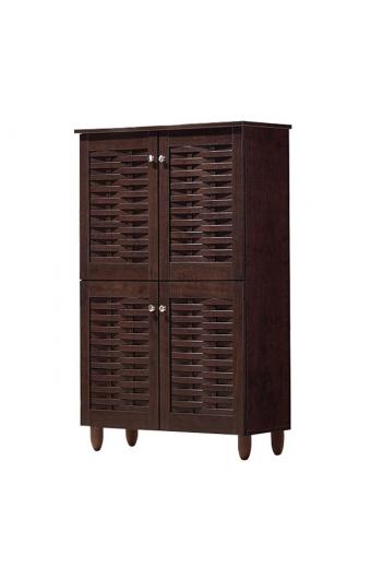 ΠΑΠΟΥΤΣΟΘΗΚΗ-ΝΤΟΥΛΑΠΙ KABIRA 4 ΠΟΡΤΕΣ HM2210.01 WENGE 77Χ34Χ123εκ.
