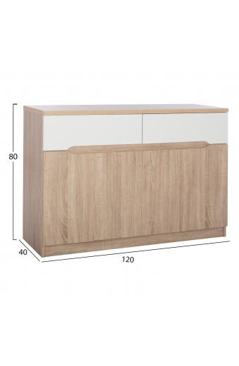 ΜΠΟΥΦΕΣ JOLENE HM2234.02 2 ΣΥΡΤΑΡΙΑ & 4 ΠΟΡΤΕΣ SONAMA 120X40X80εκ.