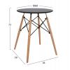ΤΡΑΠΕΖΙ MINIMAL HM0060.02, ΜΑΥΡΟ, ΞΥΛΙΝΑ ΠΟΔΙΑ ΟΞΙΑ, Φ60X72Υ εκ.