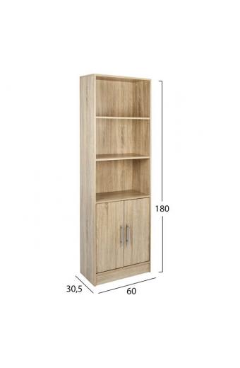 ΒΙΒΛΙΟΘΗΚΗ ΜΕΛΑΜΙΝΗΣ ENSLEY HM2027.02 SONAMA 60X30X180 εκ.