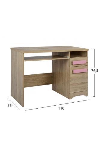 ΓΡΑΦΕΙΟ PLAYROOM SONAMA+ ΡΟΖ ΧΕΡΟΥΛΙ HM11154.02 110X55X76.5