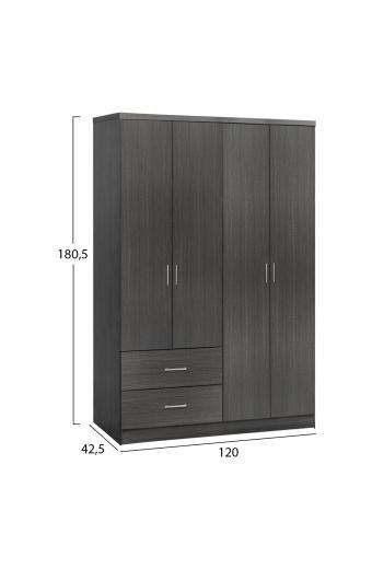 ΝΤΟΥΛΑΠΑ 4ΦΥΛΛΗ BLAKELY ME 2 ΣΥΡΤΑΡΙΑ HM339.01 ZEBRANO 120Χ42,5Χ180,5εκ.