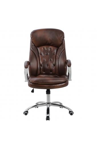 ΚΑΡΕΚΛΑ ΓΡΑΦΕΙΟΥ LANISHA HM1099.09 ΚΑΦΕ 65x73x125cm