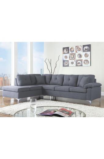 ΚΑΝΑΠΕΣ ΓΩΝΙΑ ΑΡΙΣΤΕΡΗ ZAILA HM3087L ΥΦΑΣΜΑ ΓΚΡΙ 282x197x90 εκ.