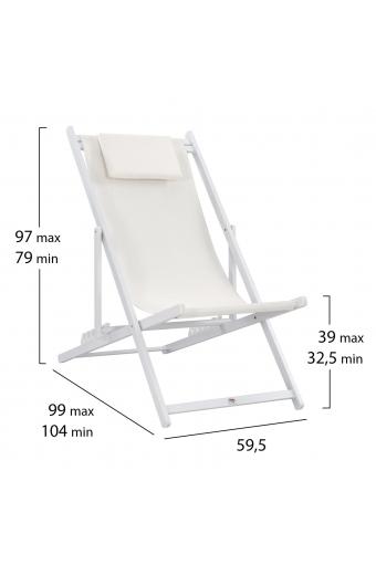 ΣΕΖΛΟΝΓΚ ΕΠΑΓΓΕΛΜΑΤΙΚΗ KEA HM5076.04 ΑΛΟΥΜΙΝΙΟ & TEXTILENE ΛΕΥΚΟ 59,5x102,5x94Υεκ