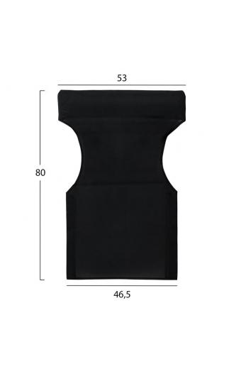 ΜΑΞΙΛΑΡΙ TEXTILENE 600gr/m2 2X1 ΜΑΥΡΟ ΓΙΑ ΠΟΛΥΘΡΟΝΑ ΣΚΗΝΟΘΕΤΗ HM5272.05 46.5Χ53Χ80Υεκ.