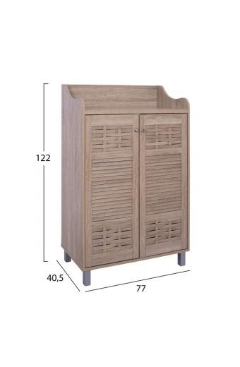 ΠΑΠΟΥΤΣΟΘΗΚΗ-ΝΤΟΥΛΑΠΙ KAILENA ΞΥΛΙΝΗ HM2230.02 SONAMA 77X40,5X122εκ.