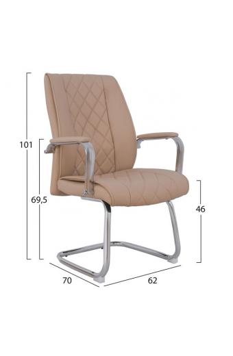 ΚΑΡΕΚΛΑ WALDEN HM1105.07 ΣΕ ΧΡΩΜΑ ΕΚΡΟΥ 62x70x101cm