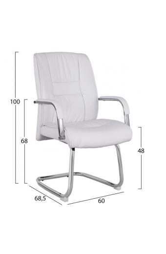 ΚΑΡΕΚΛΑ QUERIDA HM1107.02 ΣΕ ΧΡΩΜΑ ΛΕΥΚΟ 58x72x98cm