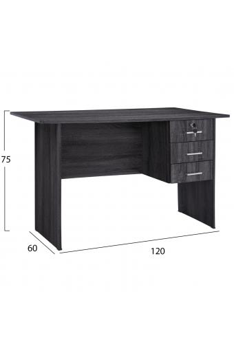 ΓΡΑΦΕΙΟ ΜΕΛΑΜΙΝΗΣ HAYDEN 120x60x75Υεκ.ΜΕ 3 ΣΥΡΤΑΡΙΑ ΣΕ ΑΝΘΡΑΚΙ ΧΡΩΜΑ HM2268.01
