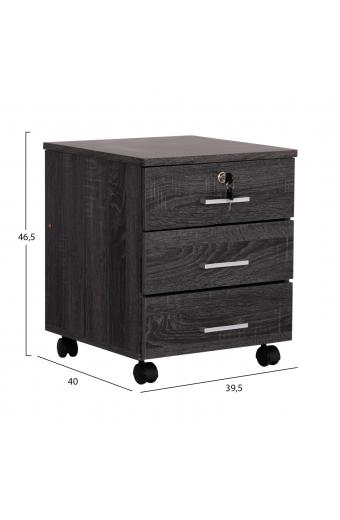 ΣΥΡΤΑΡΙΕΡΑ ΓΡΑΦΕΙΟΥ HAYDEN HM2282.01 ΣΕ ΑΝΘΡΑΚΙ ΧΡΩΜΑ 39.5x40x46.5Υεκ