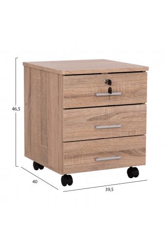 ΣΥΡΤΑΡΙΕΡΑ ΓΡΑΦΕΙΟΥ HAYDEN HM2282.02 ΣΕ SONAMA ΧΡΩΜΑ 39.5x40x46.5Υεκ