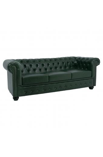 ΚΑΝΑΠΕΣ 3ΘΕΣΙΟΣ T.CHESTERFIELD HM3009.08 ΤΕΧΝΟΔΕΡΜΑ ΚΥΠΑΡΙΣΣΙ 208x90x73 εκ.