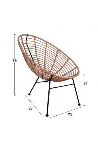 ΣΕΤ ΕΞΩΤΕΡΙΚΟΥ ΧΩΡΟΥ 3ΤΜΧ ALLEGRA HM10335 ΜΠΕΖ WICKER-ΜΕΤΑΛΛΟ