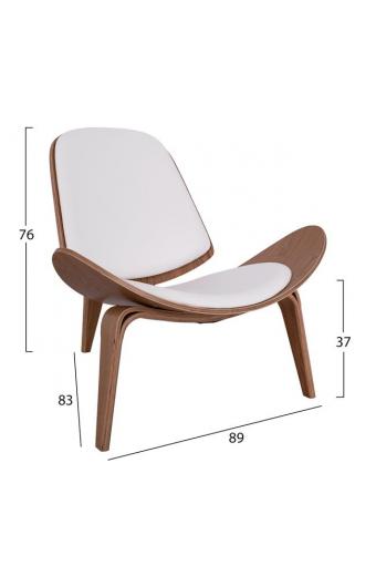 ΠΟΛΥΘΡΟΝΑ SUPERIOR PLUS HM1128.03 ΦΥΣΙΚΟ ΜΕ ΛΕΥΚΟ ΜΑΞΙΛΑΡΙ PU 89x83x76Yεκ.