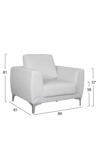 ΠΟΛΥΘΡΟΝΑ KENZIE HM3121.12 ΜΕ ΛΕΥΚΟ PU 89x81x81 εκ.