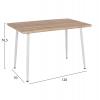ΤΡΑΠΕΖΙ ΤΡΑΠΕΖΑΡΙΑΣ PALOMA HM8334.02, 120X70X76,5- SONOMA, ΛΕΥΚΑ ΠΟΔΙΑ