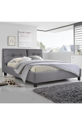 ΚΡΕΒΑΤΙ BILLIE 160x200 εκ. ΜΕ ΥΦΑΣΜΑ ΓΚΡΙ HM551.05