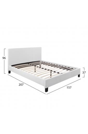 ΚΡΕΒΑΤΙ BECCA 150x200 εκ. ΜΕ PU ΛΕΥΚΟ HM553.01