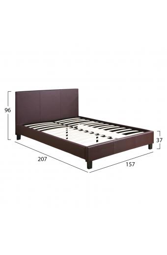 ΚΡΕΒΑΤΙ BECCA 150x200 εκ.
 ΜΕ PU ΚΑΦΕ HM553.02