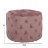 ΣΚΑΜΠΟ KASSIE  ΣΑΠΙΟ ΜΗΛΟ ΒΕΛΟΥΔΟ ΤΥΠΟΥ CHESTERFIELD HM8406.02 Φ60x43Υ εκ.
