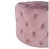 ΣΚΑΜΠΟ KASSIE  ΣΑΠΙΟ ΜΗΛΟ ΒΕΛΟΥΔΟ ΤΥΠΟΥ CHESTERFIELD HM8406.02 Φ60x43Υ εκ.