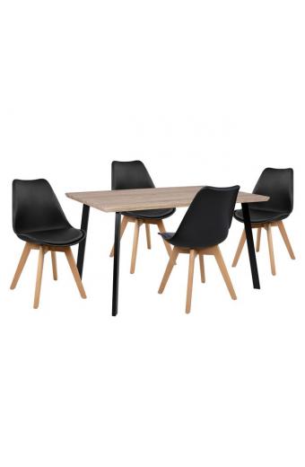 ΣΕΤ ΤΡΑΠΕΖΑΡΙΑΣ 5ΤΜΧ HM10347 ΤΡΑΠΕΖΙ 140x80x76 cm & 4 ΚΑΡΕΚΛΕΣ VEGAS