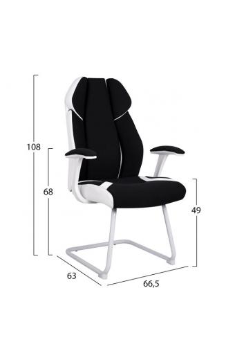 ΠΟΛΥΘΡΟΝΑ ZAHARA HM1102.02 ΣΕ ΧΡΩΜΑ ΜΑΥΡΟ ΜΕ ΑΣΠΡΟ 66,5x63x108cm