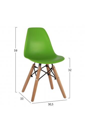 ΚΑΡΕΚΛΑ TWIST KID ΤΜΧ.HM8453.03 ΜΕ ΞΥΛΙΝΑ ΠΟΔΙΑ &ΠΡΑΣΙΝΟ ΚΑΘΙΣΜΑ 30,5Χ33Χ59 ΕΚ