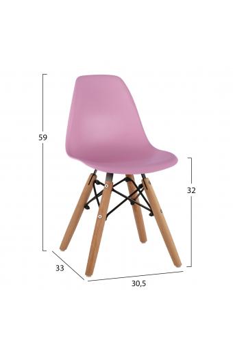 ΚΑΡΕΚΛΑ TWIST KID ΤΜΧ.HM8453.05 ΞΥΛΙΝΑ ΠΟΔΙΑ & ΚΑΘΙΣΜΑ ΡΟΖ PP 30,5Χ33Χ59 ΕΚ