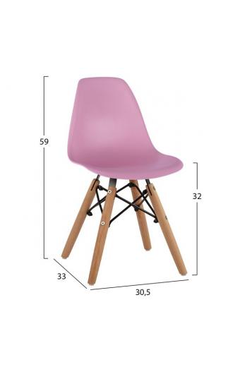 ΚΑΡΕΚΛΑ TWIST KID ΤΜΧ.HM8453.05 ΞΥΛΙΝΑ ΠΟΔΙΑ & ΚΑΘΙΣΜΑ ΡΟΖ PP 30,5Χ33Χ59 ΕΚ